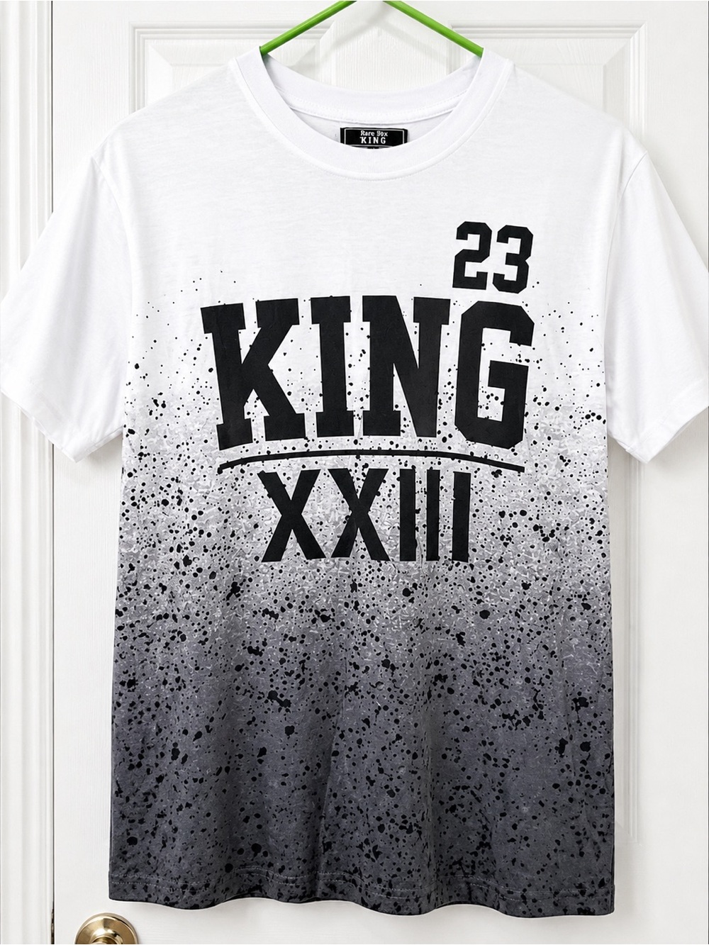 King XXIII Boys' White to Gray Ombre Graphic Tee